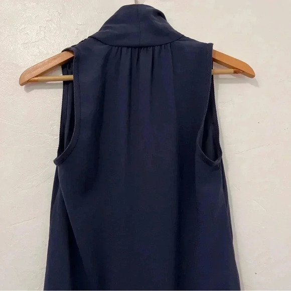 Aritzia‎ Wilfred Sabine Dress Faux-wrap  Mini Dress with pockets in Navy Sz XS - Picture 6 of 11